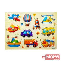 PUZZLE DREWNO POJAZDY BPUZ8851 BIGTOYS