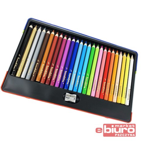 KREDKI OŁÓWKOWE 26 KOLORÓW BAMBINO METAL