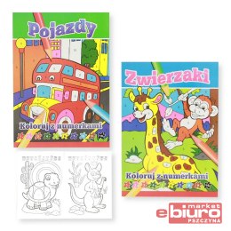 KSIĄŻECZKA A4 KOLORUJ Z NUMERKAMI