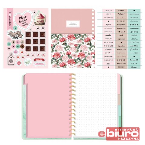 PRZEPIŚNIK Z GUMKĄ A5 240 90G FLOWERS