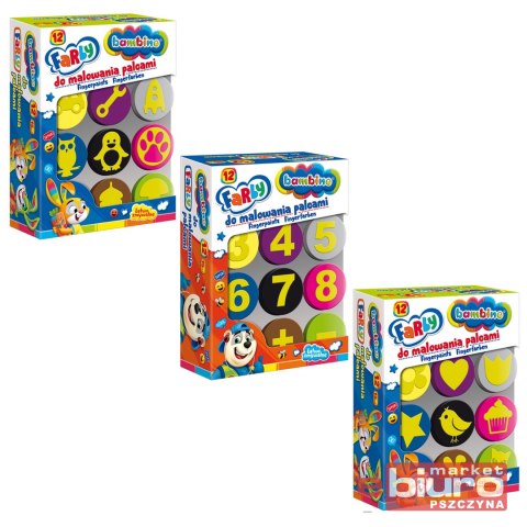 FARBY DO MALOWANIA PALCAMI 12 KOLORÓW MINI ZOO