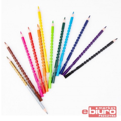 KREDKI TRÓJKĄTNE 12 SZT. + TEMP. AVENGERS COLORINO