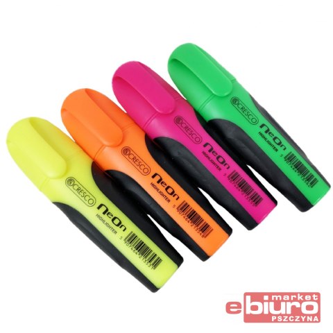 ZAKREŚLACZ NEON 4 KOLORY ZESTAW CRESCO