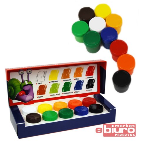 FARBY PLAKATOWE 10 KOLORÓW 20ML MONA PUDEŁKO