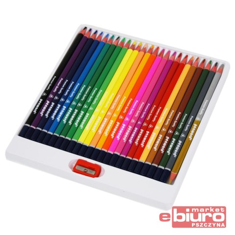 KREDKI OŁÓWKOWE TRÓJKĄTNE Z TEMPERÓWKĄ 24+2 KOL.