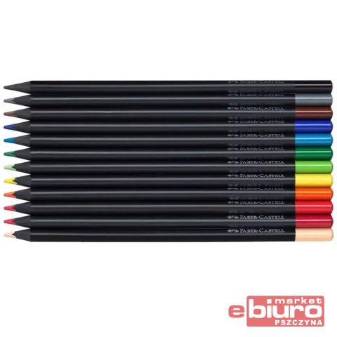 KREDKI TRÓJKĄTNE BLACK EDITION 12 KOL FABER