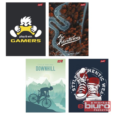 ZESZYT A5 60 KARTEK KRATKA LAMINOWANY STRZEGOM