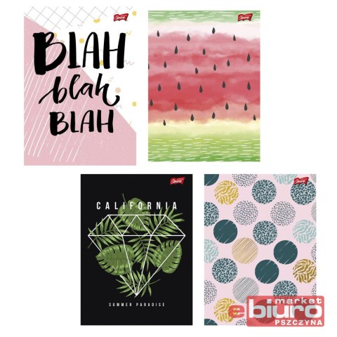 ZESZYT A5 60 KARTEK KRATKA LAMINOWANY STRZEGOM