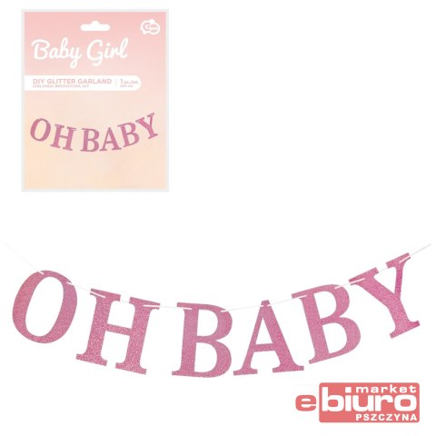 GIRLANDA PAPIER.BROKAT.B&G OH BABY JRÓŻ.300CM DIY