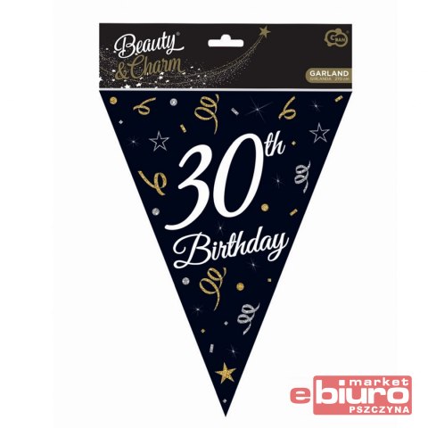 GIRLANDA PAPIEROWA B&C Z FLAGAMI 30 28X270CM GODAN