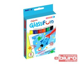 KREDKI DO SZKŁA AMOS FUN GLASS GF6P 6 KOLORÓW