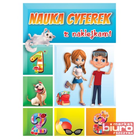 KSIĄŻECZKA NAUKA CYFEREK Z NAKLEJKAMI MD
