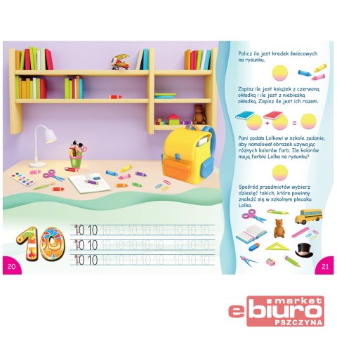 KSIĄŻECZKA NAUKA CYFEREK Z NAKLEJKAMI MD