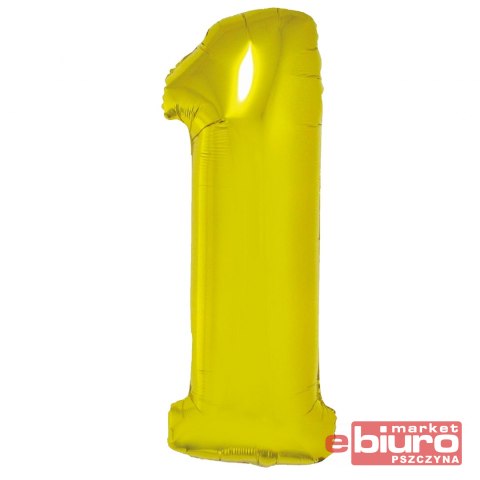 BALON FOLIOWY SMART "CYFRA 1" ZŁOTA 76CM
