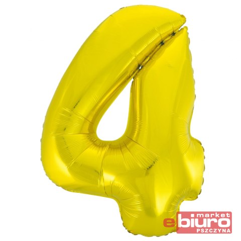BALON FOLIOWY SMART "CYFRA 4" ZŁOTA 76CM