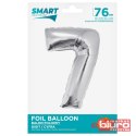 BALON FOLIOWY SMART "CYFRA 7" SREBRNA 76CM