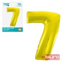 BALON FOLIOWY SMART "CYFRA 7" ZŁOTA 76CM