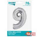 BALON FOLIOWY SMART "CYFRA 9" SREBRNA 76CM