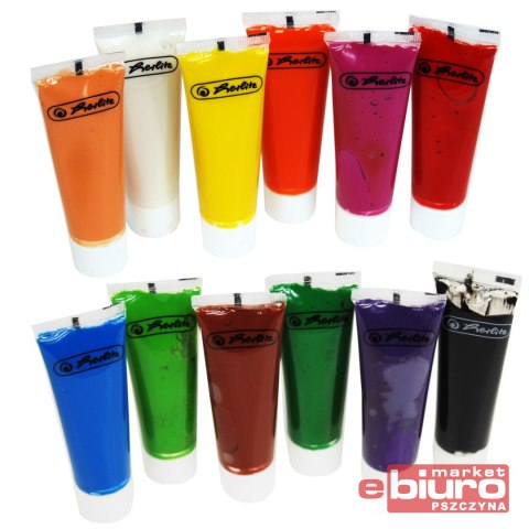 FARBY PLAKATOWE W TUBIE 12 KOL. 30ML HERLITZ