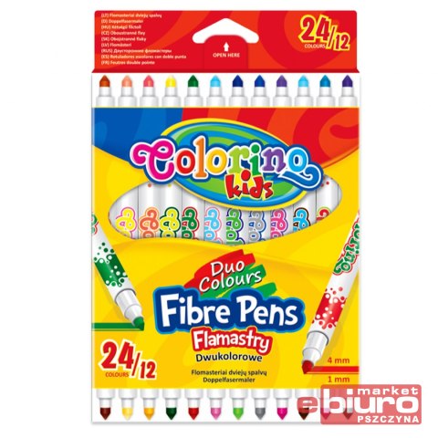 FLAMASTRY DWUKOLOROWE 12/24 KOLORY COLORINO