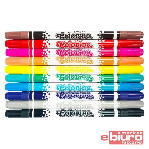 FLAMASTRY DWUSTRONNE COLORINO 10 KOLORÓW