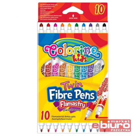 FLAMASTRY DWUSTRONNE COLORINO 10 KOLORÓW