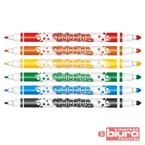 FLAMASTRY DWUSTRONNE COLORINO 6 KOLORÓW