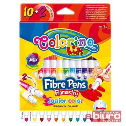 FLAMASTRY JUNIOR 12 KOLORÓW COLORINO