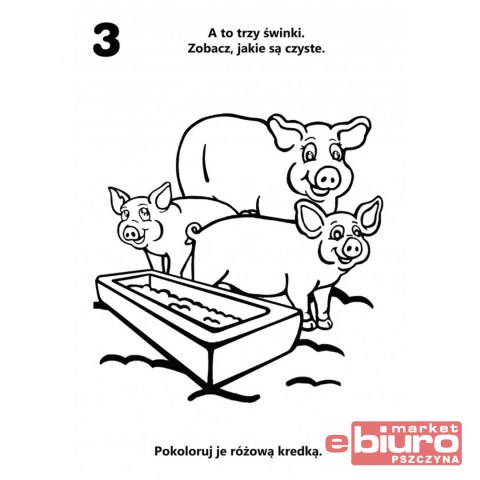 KOLOROWANKA LICZĘ I KOLORUJĘ ZWIERZĘTA NA WSI NIKO