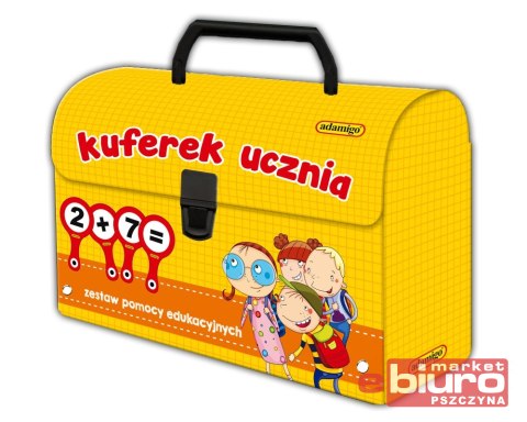 KUFEREK UCZNIA LICZMANY ZEGAR PATYCZKI ADAMIGO