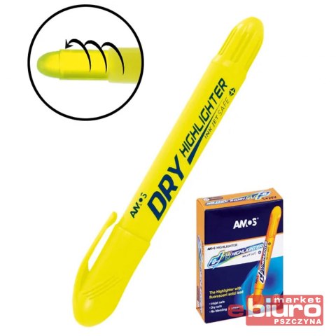 ZAKREŚLACZ SUCHY AMOS HLD12 DGR ŻÓŁTY