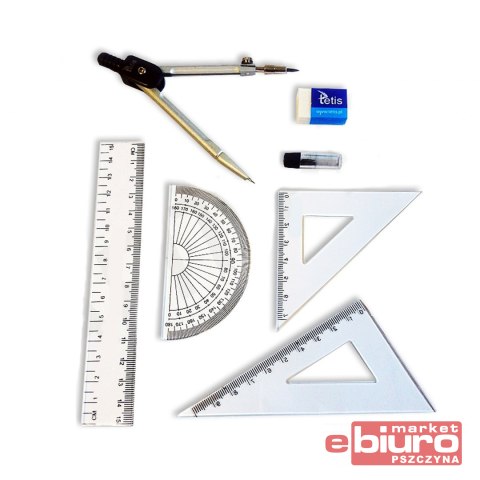 ZESTAW GEOMETRYCZNY Z CYRKLEM GC001-K TETIS
