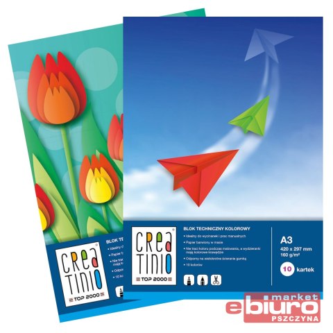 BLOK TECHNICZNY TOP CREATINIO A3 10K 160G KOLOR