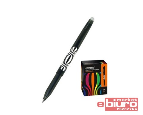 DŁUGOPIS WYMAZYWALNY CORRETTO GR-1204 CZARNY DISPL