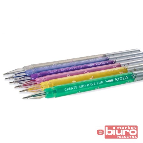 DŁUGOPISY BROKAT 6 KOLORÓW KRYSZTAŁOWA KOŃ. KIDEA