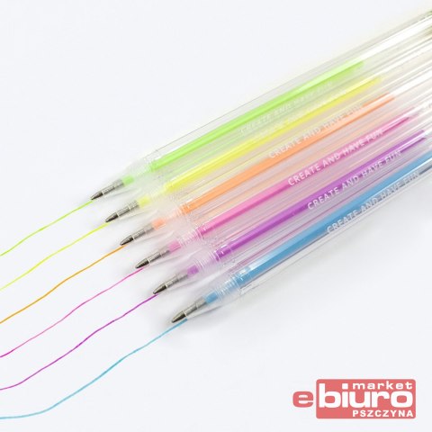 DŁUGOPISY PASTELOWE 6 KOLORÓW KIDEA