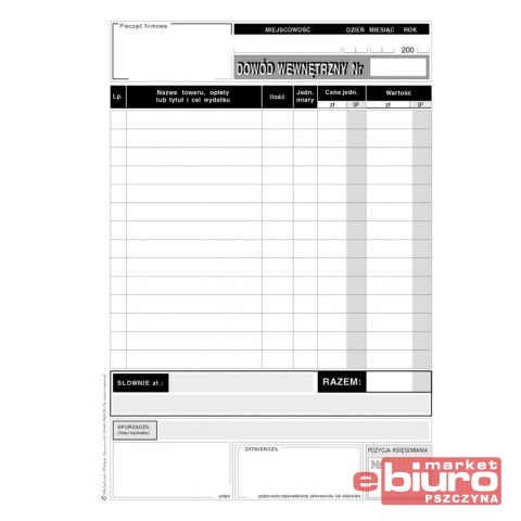 DOWÓD WEWNĘTRZNY A-5 K12