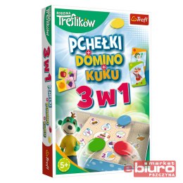 GRA PLANSZOWA DOMINO PCHEŁKI KUKU 3w1 TREFL 01921