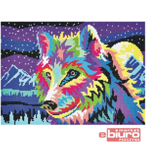 HAFT DIAMENTOWY ZESTAW DO DIAMOND PAINT WOLF