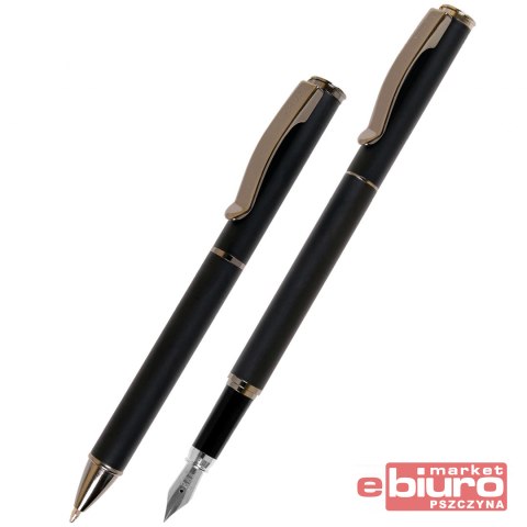 KOMPLET PIÓRO DŁUGOPIS EXCLUSIVE CZARNY CRESCO