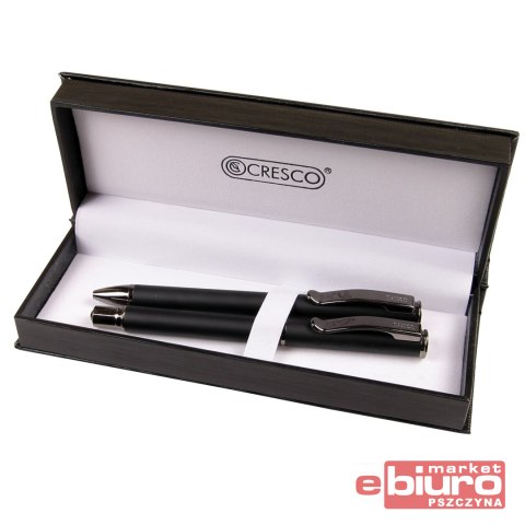 KOMPLET PIÓRO DŁUGOPIS EXCLUSIVE CZARNY CRESCO