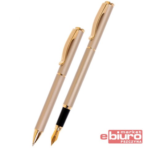 KOMPLET PIÓRO DŁUGOPIS EXCLUSIVE SREBRNY CRESCO