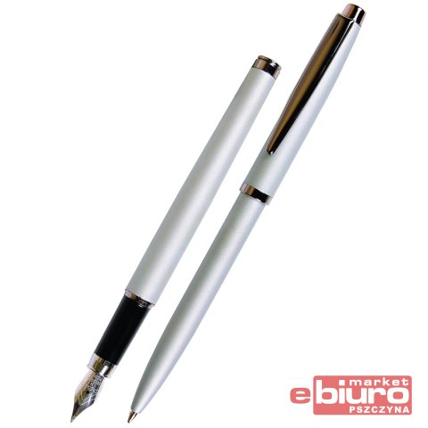 KOMPLET PIÓRO DŁUGOPIS MAESTRO SREBRNY CRESCO