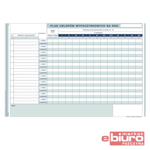 PLAN URLOPÓW WYPOCZYNKOWYCH 525-1