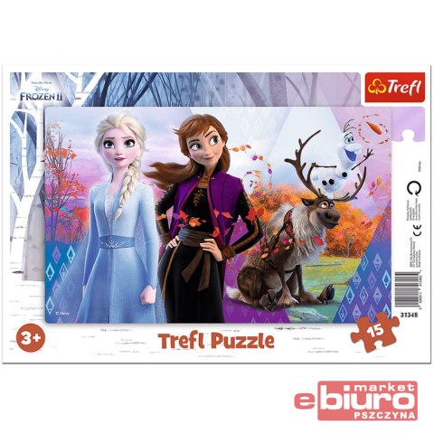 PUZZLE 15 RAMKOWE MAGICZNY ŚWIAT ANNY I ELZY TREFL