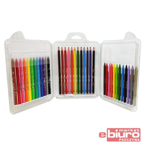 ZESTAW KOLORINGOWY KREDKI MAZAKI BIC 3W1