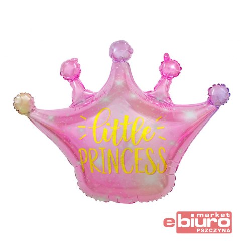 BALON FOLIOWY KORONA LITTLE PRINCESS 63X50CM GODAN