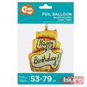 BALON FOLIOWY TORT HAPPY BIRTHDAY 53X79CM GODAN