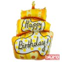 BALON FOLIOWY TORT HAPPY BIRTHDAY 53X79CM GODAN