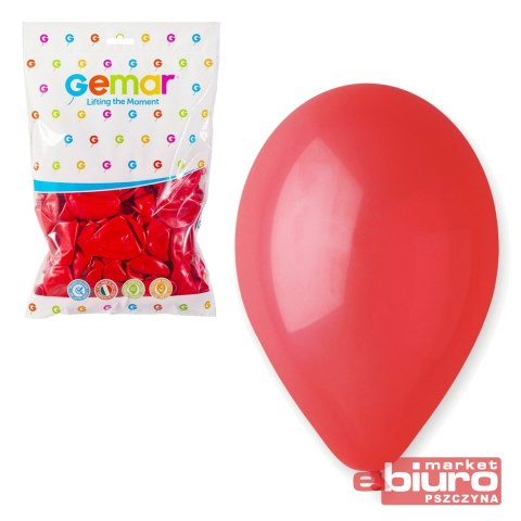 BALON G90 PASTEL 10'' CZERWONY 45 , 100SZT. GODAN